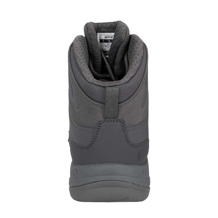Stiefel, Stiefelabsatz, Mesh-Gewebe, Grau, Schnürschuh