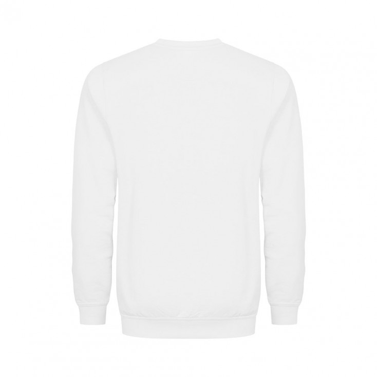 Sweatshirt, Weiß, Langarm, Rundhalsausschnitt, Bündchen