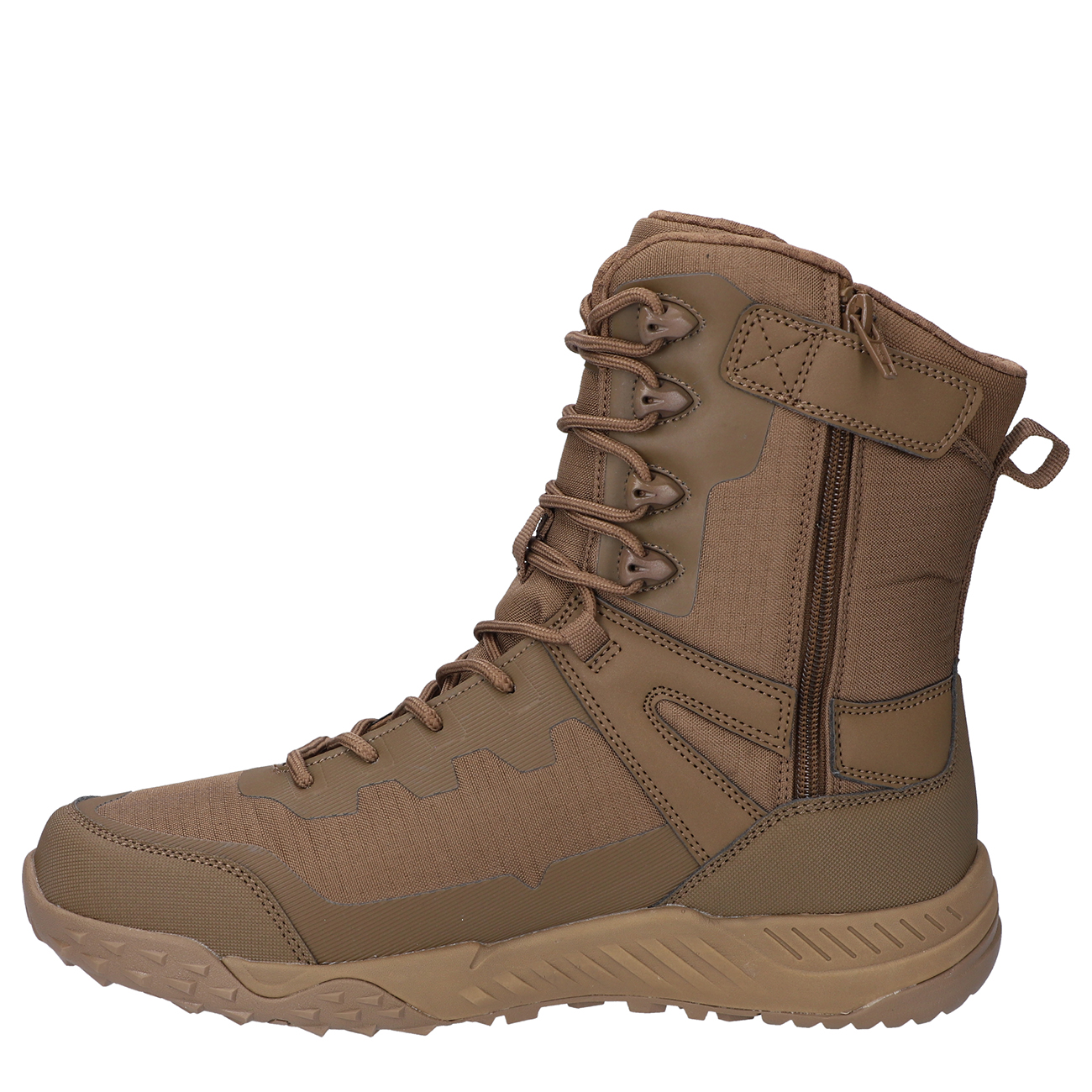 Hiking-boot, Braun-Stiefel, Schnürstiefel, Knöchelhoher Stiefel, Reißverschluss-Tasche