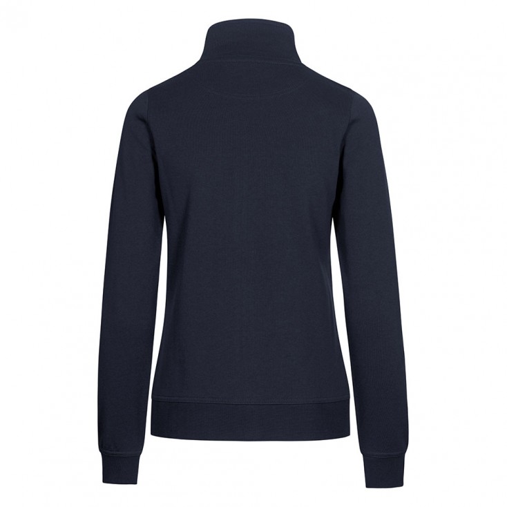 Pullover, Stehkragen, Langarm, Dunkelblau, Rippbündchen