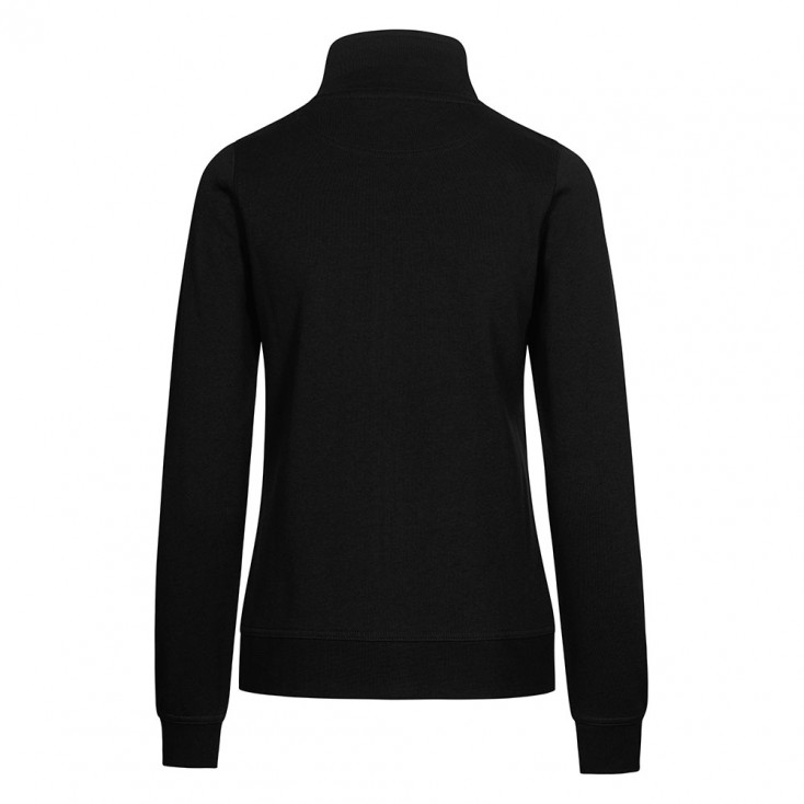 Sweatshirt, Schwarz, Stehkragen, Langarm, Rippbündchen