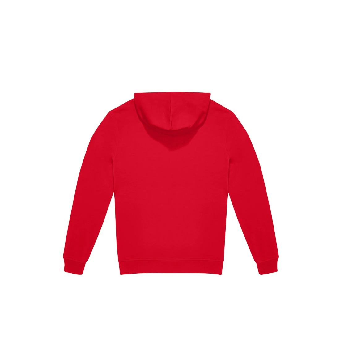 Kapuzenpullover, Rot, Langarm, Unifarben