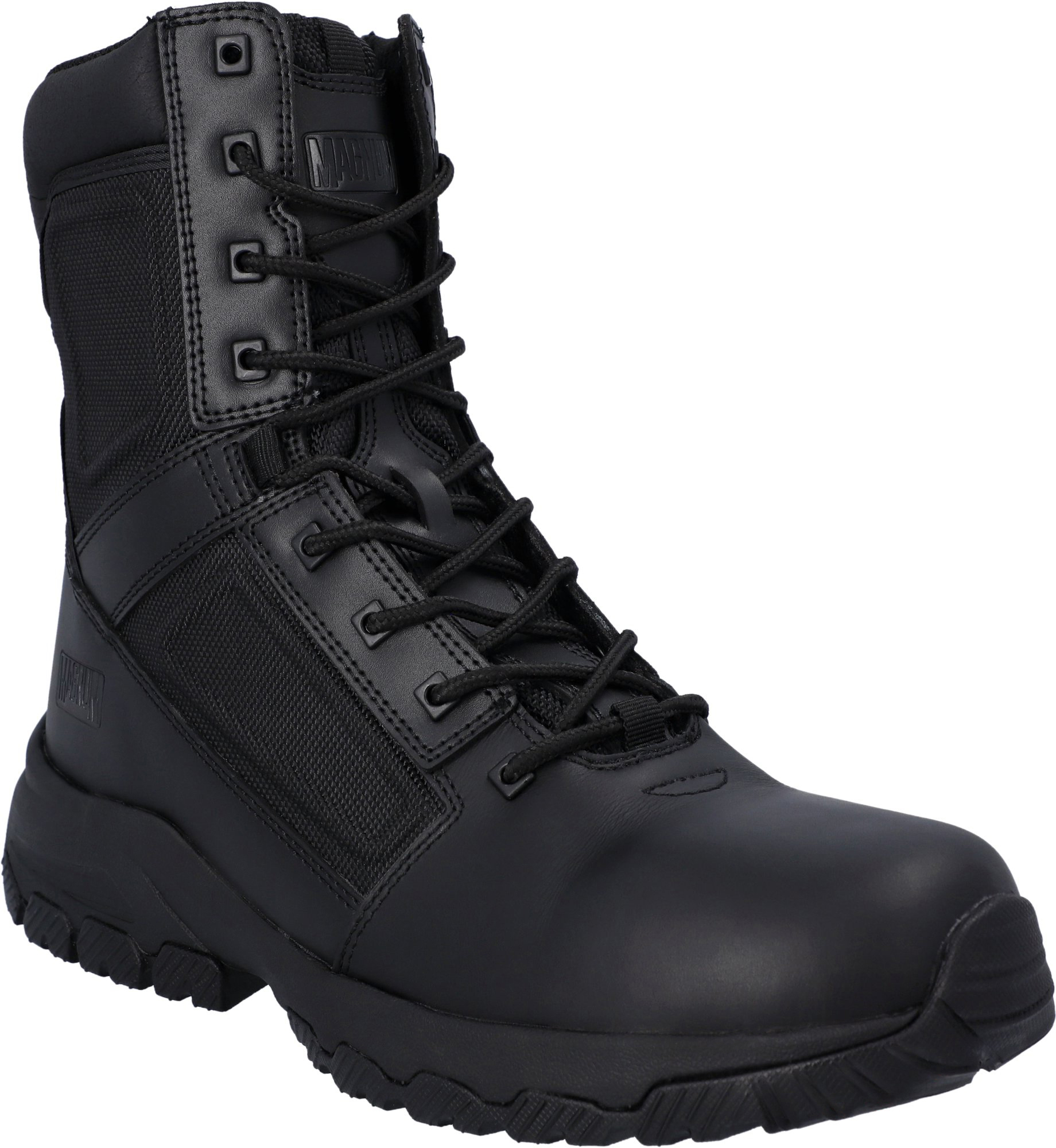Stiefel, Boot, Schnürstiefel, Schwarz, Gummi_Sohle