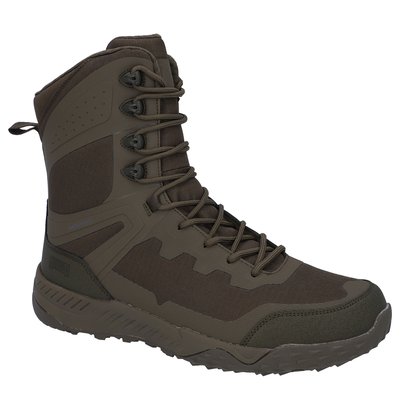 Stiefel, Wanderschuh, Kleteinsatz, Gummisohle, Militarybraun