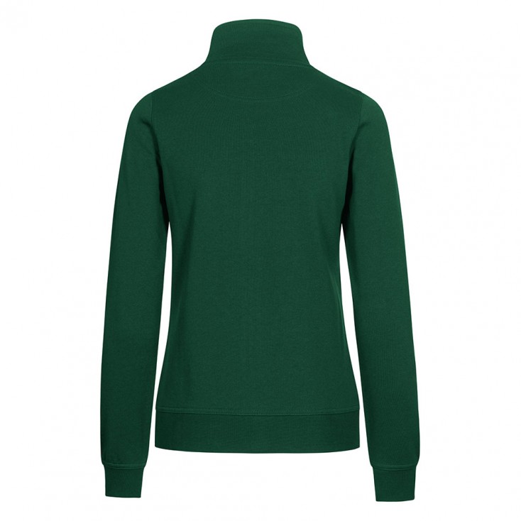 Sweatshirt, Stehkragen, dunkelgrün, Langarm, Rippbündchen