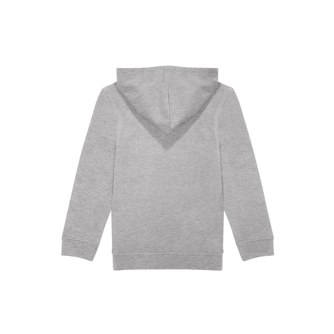 Kinderhoodie, Grau meliert, Kapuze, Langarm, Bündchen