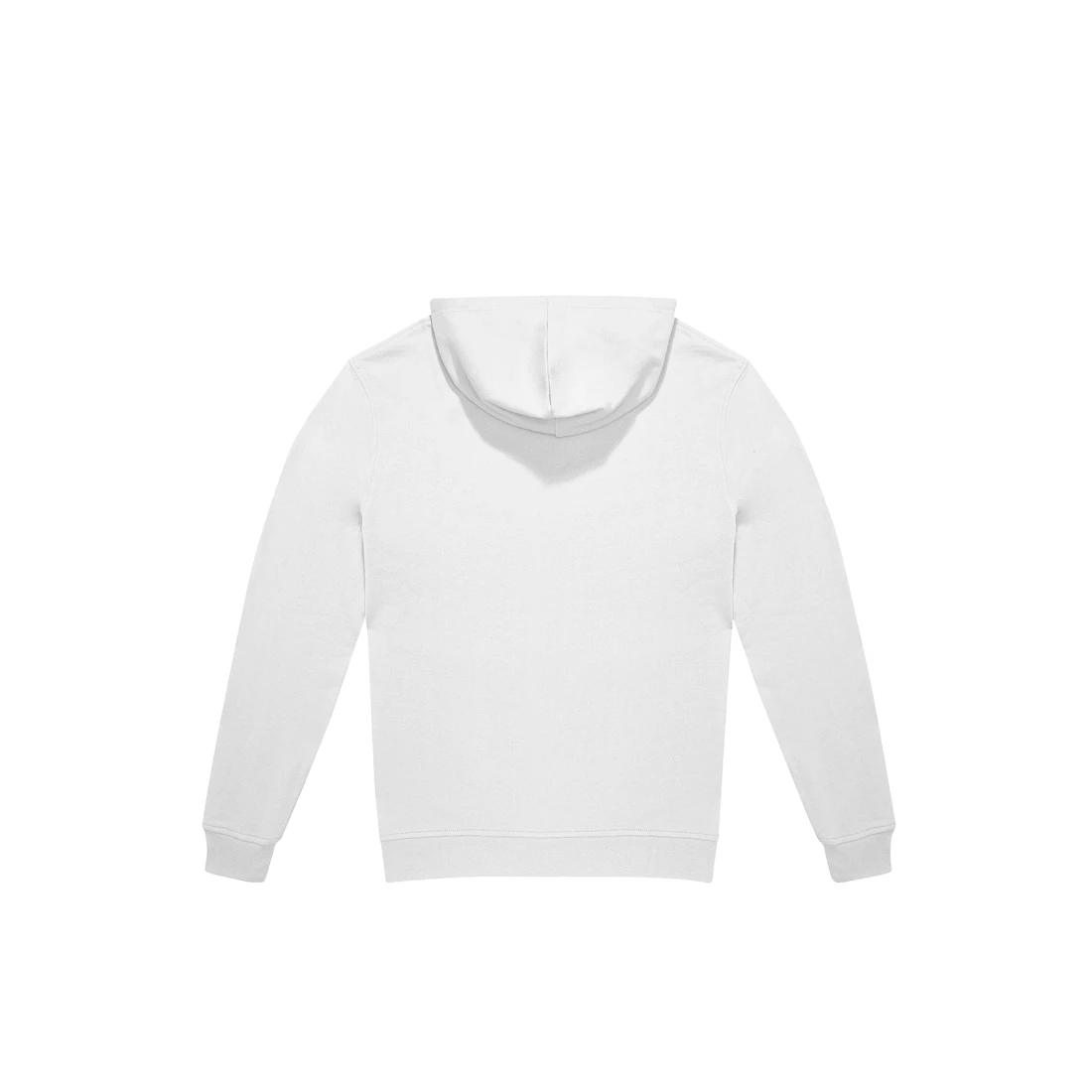 Kapuzenpullover, Weiß, Langarm, Kapuze, Unifarben