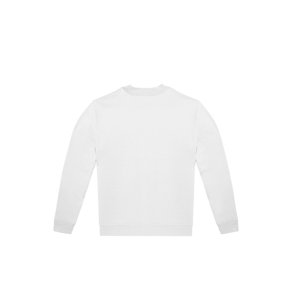 Sweatshirt, Langarm, Rundhalsausschnitt, Weiß, Bündchen