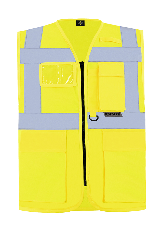 Warnweste FUNCTION Reißverschluss und Taschen mit Druck (Farbe: grün Größe: XL Warnweste FUNCTION Reißverschluss und Taschen mit Druck (Farbe: grün Größe: XL