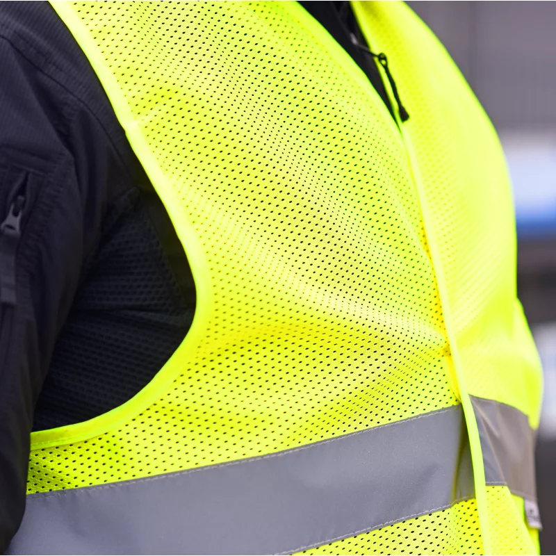 Hi-visibility, Sicherheitsweste, Mesh-Gewebe, High-Visibility-Gelb, Reflektivband